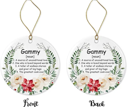 Miniatura 2 de GavinsDesigns Adorno de sustantivo gammy, definición familiar, adorno de definición gammy, adorno de Navidad para regalos gammy, Gammy, adorno