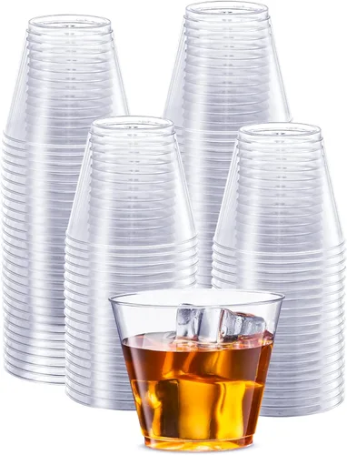 Miniatura 11 de SETUP Copas/Vasos de plástico duro transparente [10 oz - 200 unidades] Pequeños vasos desechables de cóctel para fiesta 10 oz. - Transparente