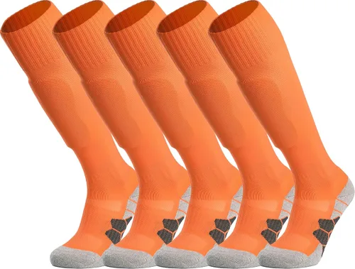 Miniatura 19 de APTESOL - Calcetas de fútbol hasta la rodilla (paquetes de 1/3/5) Calcetas acojinadas para niños, jóvenes, adultos, para equipos deportivos OTC