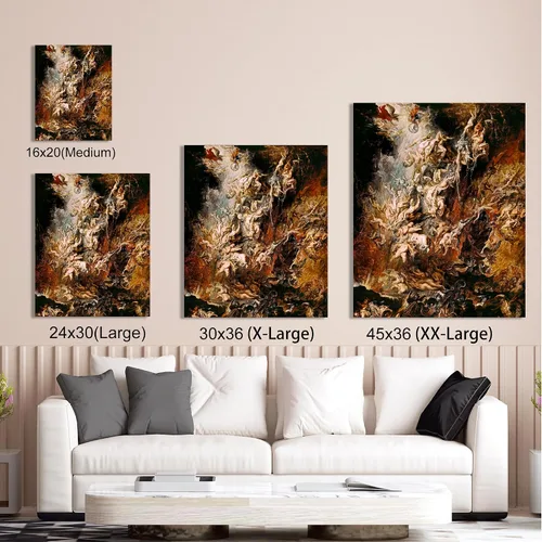 Miniatura 492 de A&T ARTWORK Campo de trigo con cipreses de Van Gogh Las reproducciones de arte clásico mundial, impresiones en lienzo giclée para decoración