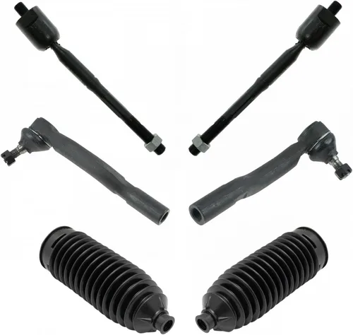 Miniatura 73 de TRQ Kit de dirección interior y exterior para lado del conductor y del pasajero delantero, con cremallera de dirección y fuelle de piñón compatible