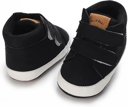 Miniatura 4 de SOFMUO Zapatos deportivos para bebés, niños y niñas, de piel sintética, antideslizantes, suela de goma suave, botines de vestir para niños pequeños