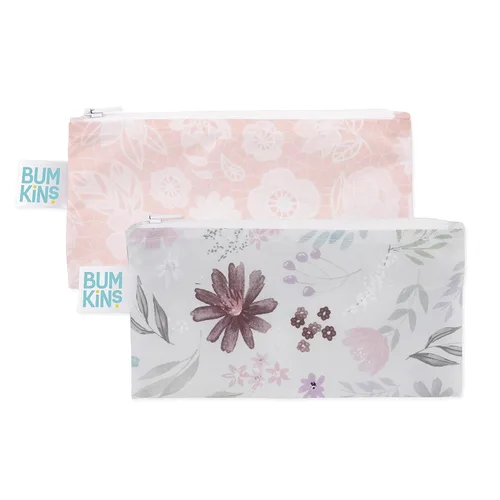 Miniatura 32 de Bumkins Bolsas de aperitivos reutilizables, para el almuerzo escolar de niños y para adultos, tela lavable, bolsa de tela impermeable