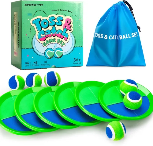 Juego de pelota para lanzar y atrapar, juego de bolas adhesivas mejoradas para niños y niños pequeños, resistente y resistente al agua, juguete para