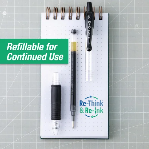 Miniatura 7 de Bolígrafos Pilot G2 Premium de Gel, Punta Extra Fina de 0.5 mm, Bolígrafos de Gel de Tinta Negra, Paquete de 12 - Ideal para Escuela, Diario