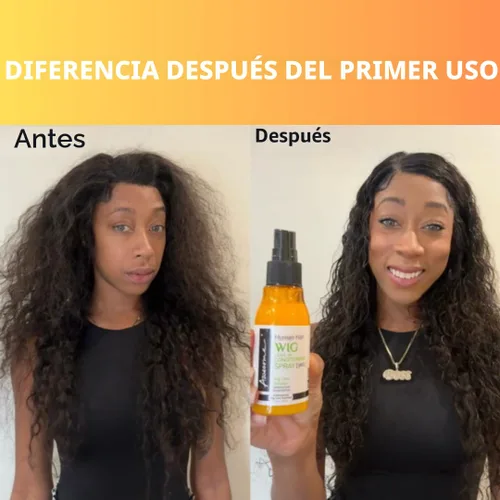 Miniatura 5 de Awesome Peluca de cabello humano sin enjuague en aerosol, pH 5, desenredante y fácil de peinar, promueve la seda, el brillo y la frescura, evitando