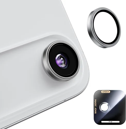 Miniatura 11 de MAGIC JOHN Protector de lente de cámara para iPhone 17 Pro Max/17 Pro [kit de alineación y ajuste invisible 1:1] Vidrio templado aeroespacial 9H