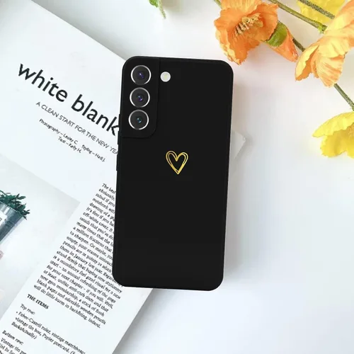 Miniatura 7 de Wirvyuer Funda para Samsung Galaxy S22, bonita funda delgada a prueba de golpes con soporte de carga inalámbrica y protección, color negro