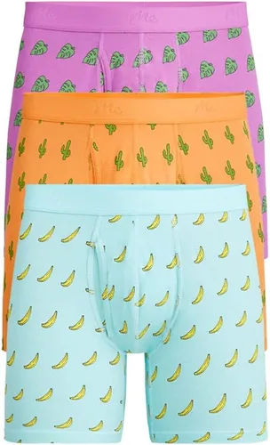 MeUndies Calzoncillos tipo bóxer de algodón elástico para hombre con bragueta - Ropa interior para hombre - Paquete de 3 - Tela exclusiva de Tienda