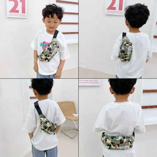 Miniatura 6 de ANKOMINA Riñonera para niños pequeños, con correa ajustable, para deportes, correr, senderismo, campamento, B
