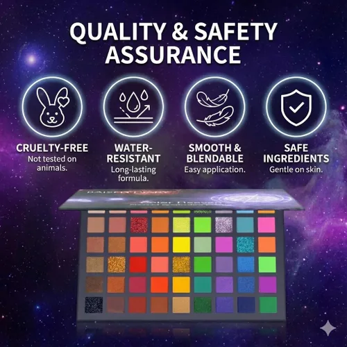 Miniatura 6 de Paleta de sombras de ojos profesional de 54 colores – Ultra pigmentado mate y brillante verde intenso, tonos bosque y oliva, fácil de mezclar