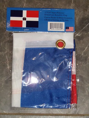 Miniatura 3 de Ant Enterprises Bandera de 12 x 18, 12 x 18 pulgadas, diseño de país de República Dominicana, barco, motocicleta, con ojales de latón