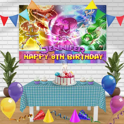 Cartel de cumpleaños con fuerza de purpurina para decoración de fondo de fiesta, 60 x 42 pulgadas, 5 x 3 pies