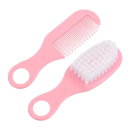 Miniatura 10 de EXCEART Juego de cepillo y peine para el pelo del bebé, cepillo de masaje para el cuero cabelludo para recién nacidos y niños pequeños, 1 juego