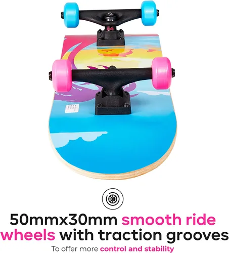 Miniatura 4 de 31-Inch Skateboard, 9-Ply Maple Deck, ABEC 5 Bearings