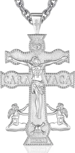 Miniatura 201 de CELESTIA Medallas de plata de ley 925 San Miguel/San Cristóbal/San Benito/San Gabriel/Virgen María/Jesús/Caravaca/Metatrón/Sello de los Siete