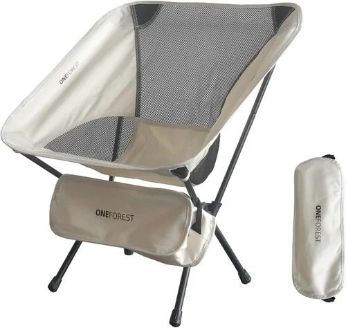Miniatura 8 de ONEFOREST Silla de camping, silla portátil plegable para mochilero para campamento de playa, senderismo, deportes al aire libre, color negro
