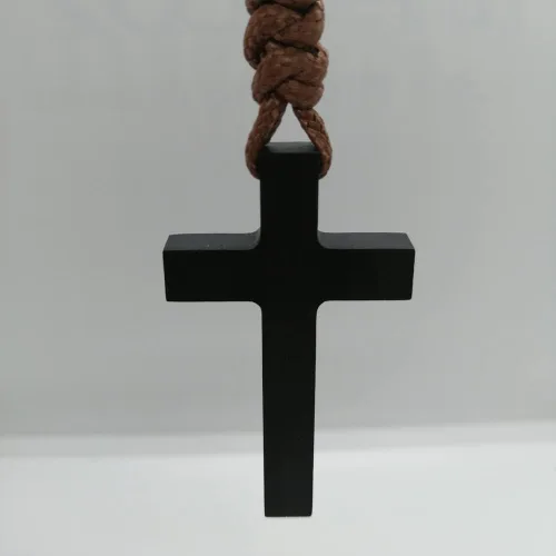 Miniatura 5 de Simple Wooden Cross Pendant Necklace for Men & Women Prayer Spiritual Religious Christian Jewelry