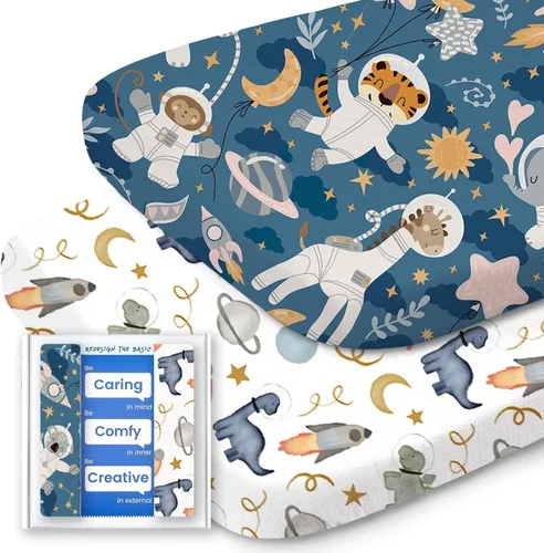 Miniatura 41 de Sábanas de dinosaurio para cuna para niños, sábana bajera ajustable de cuna suave de alta calidad, sábanas de bebé ultra transpirables, sábanas