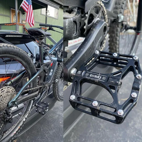 Miniatura 7 de Corki Cycles TOPO Pedales de bicicleta de montaña con plataforma plana de titanio - 9/16