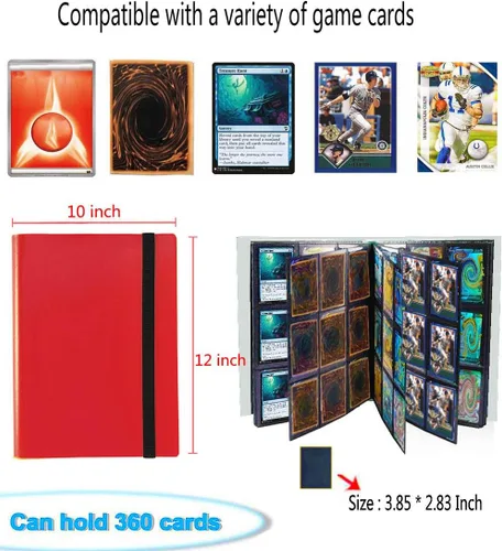 Miniatura 14 de Carpeta de 9 bolsillos para tarjetas de intercambio, álbum de colección con fundas, protección para tarjetas de intercambio - 20 páginas - Capacidad