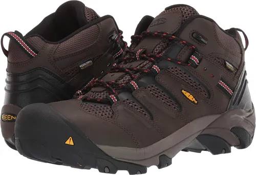 Miniatura 7 de Botas de trabajo impermeables con puntera de acero de altura media Lansing Mid para hombre, de KEEN Utility marrón (Cascade Brown/Brindle)