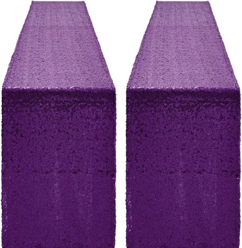 Miniatura 54 de Pufogu - Camino de mesa de lentejuelas brillantes de 12 x 72 pulgadas para fiestas de cumpleaños, decoración de bodas, despedidas de soltera