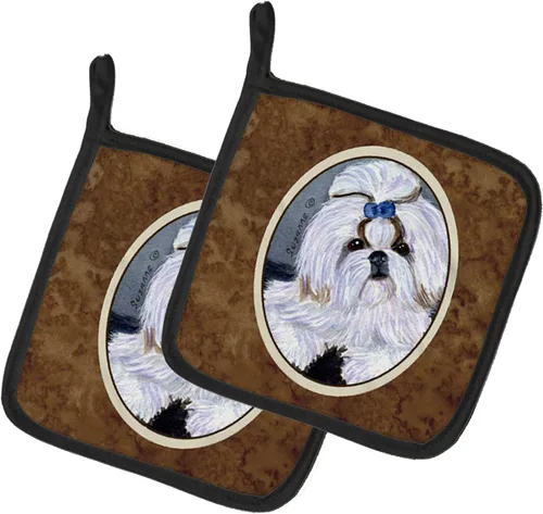 Miniatura 52 de Caroline's Treasures SS8617PTHD - Juego de soportes para ollas de cocina resistentes al calor, almohadillas calientes para horno para cocinar, Husky