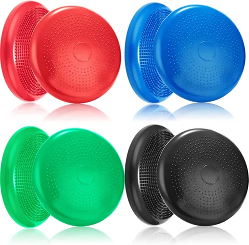 Miniatura 11 de Jerify 4 Piezas Cojín de Equilibrio Inflable Flexible para Asiento Oscilante, Almohadilla de Equilibrio de Estabilidad, Disco de Equilibrio, Asiento