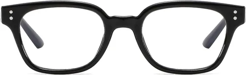 LJCZKA Gafas cuadradas con bloqueo de luz azul para mujeres y hombres, lentes rectangulares retro de los años 90 para leer, enviar mensajes de