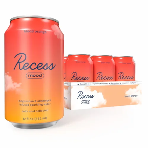 Miniatura 29 de Recess Mood - Bebida calmante con suplemento de magnesio, 12 onzas (Vainilla Naranja, paquete de 12)