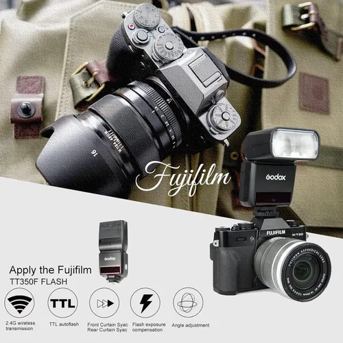 Miniatura 2 de GODOX Flash TT350F para cámara Fujifilm, 2.4G inalámbrico GN36 HSS 1/8000s TTL Flash Speedlite compatible con cámara digital Fuji X-Pro2 X-T20 X-T2
