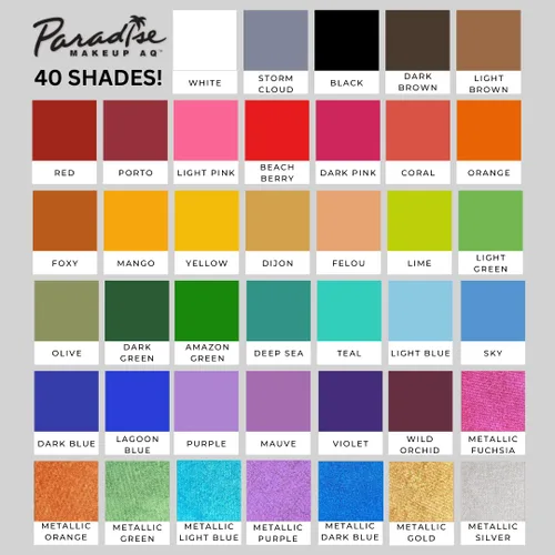 Miniatura 6 de Pintura corporal y facial. Paradise AQ con maquillaje de 1.4 oz., Negro