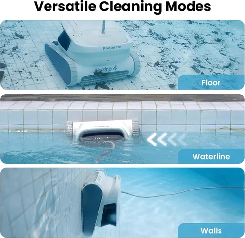 Miniatura 5 de Chasing Hydro 4 - Aspiradora de piscina enterrada Robot de piscina con cable de 50 pies para limpieza de pisos, paredes y líneas de flotación