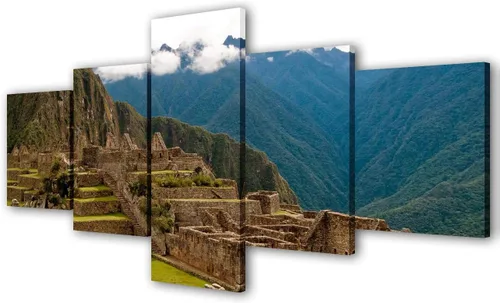 Miniatura 50 de Arte de pared con varios paneles, calendario maya, imágenes de piedra del sol, pinturas de civilización azteca sobre lienzo, sala de estar