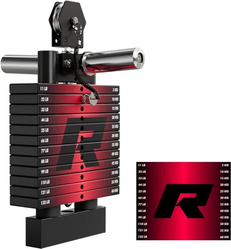 Miniatura 8 de RitFit M1 Pro Smith Machine con sistema de cruce de cables, jaula de potencia multifunción para sentadillas y rack de potencia para gimnasio en Negro