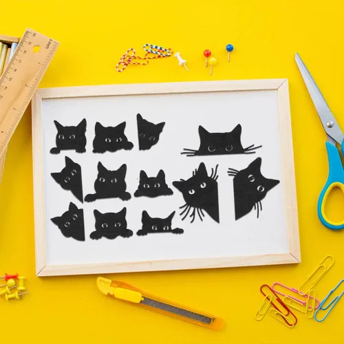 Miniatura 5 de Troqueles de corte para gatos de Halloween, troqueles pequeños y lindos para hacer tarjetas de Halloween, animales y gatos, plantilla de plantilla