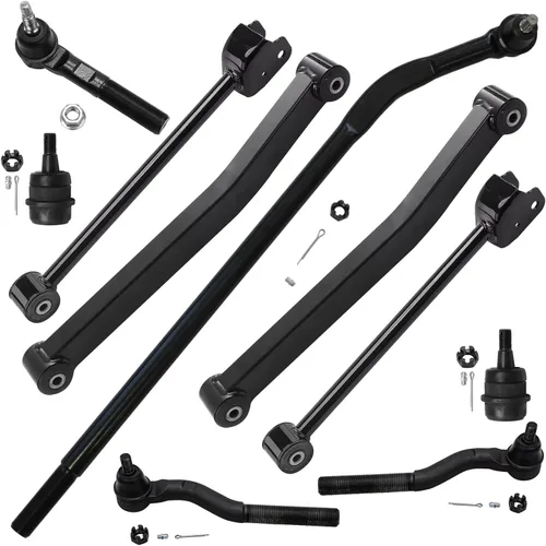Miniatura 100 de Detroit Axle - Kit de suspensión frontal de 10 piezas para Jeep 2002-2004 Liberty, 2 brazos de control superiores con rótula 2 rótulas inferiores, 4