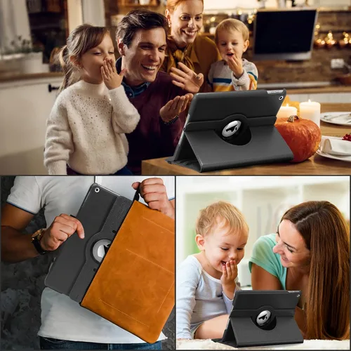 Miniatura 3 de Samsung 10.2 Estuche - Compatible con tabletas 2021/2020/2019 - Funda giratoria de 360 grados con función de encendido y apagado (Negro)