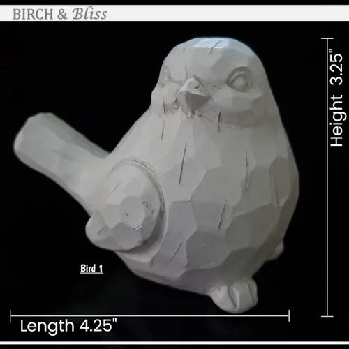 Miniatura 3 de Birch & Bliss Juego de 2 figuras rústicas talladas de pájaro envejecido rústico tallado para el hogar, mamá, familia, amigos, mujeres, hermosa boda