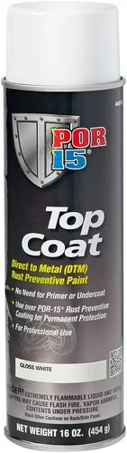 Miniatura 7 de POR-15 Pintura en aerosol de capa superior, pintura directa al metal, brillo a largo plazo y retención de color, 15 onzas líquidas, transparente