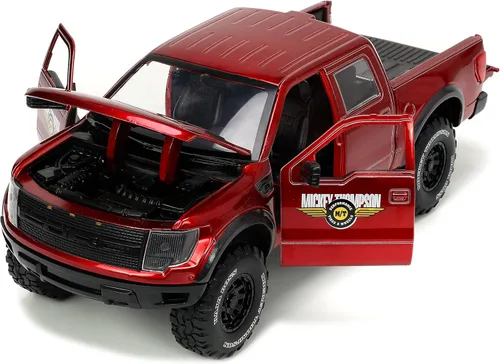 Miniatura 2 de Jada Toys Just Trucks 1:24 2011 Ford SVT Raptor - Coche fundido a presión rojo con estante para neumáticos, juguetes para niños y adultos