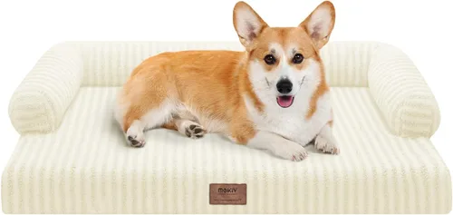Miniatura 99 de Cama ortopédica impermeable para perros pequeños, cama para perros de tamaño mediano, cómoda cama para mascotas y gatos con lados, funda extraíble