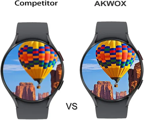 Miniatura 6 de Paquete de 4 protectores de pantalla para Samsung Galaxy Watch 5 de 1.575 pulgadas, 2.5D de alta definición 9H, película protectora de pantalla