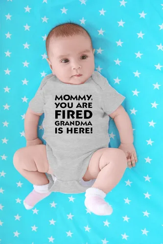 Miniatura 4 de CBTwear Mommy You Are Fired, Grandma Is Here - Ropa de bebé - Divertido traje de bebé para recién nacido para niños y niñas