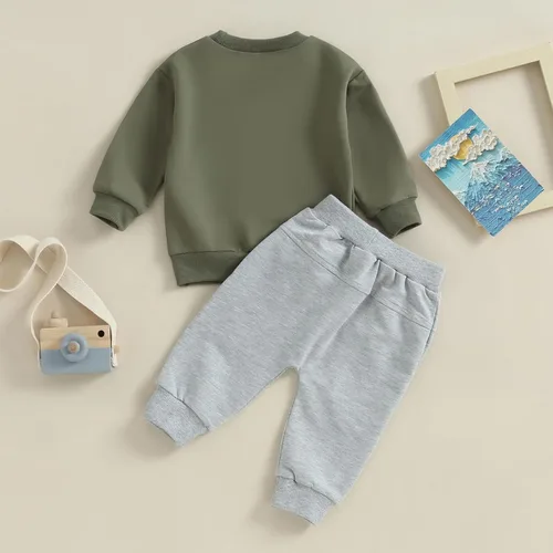 Miniatura 4 de Conjunto de ropa de 2 piezas para bebés y niños pequeños para otoño e invierno