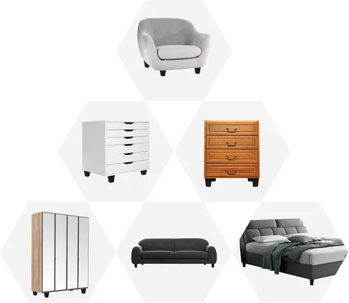 Miniatura 6 de Juego de 4 patas de sofá cuadradas para cama, patas de repuesto de madera de 2 pulgadas para muebles, color marrón oscuro