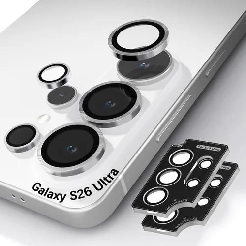 Miniatura 43 de Orzero Protector de lente de cámara compatible con Samsung Galaxy S25, bandeja de instalación de un solo paso, cubierta de vidrio con anillo