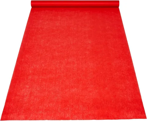Miniatura 4 de Blue Panda Alfombra roja para fiesta, 3 pies x 50 pies, alfombra de poliéster rojo para pasillo de boda, decoración de graduación, fiesta temática