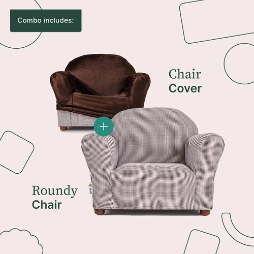 Miniatura 5 de KEET Roundy - Silla para niños, silla combinada con funda, color marrón
